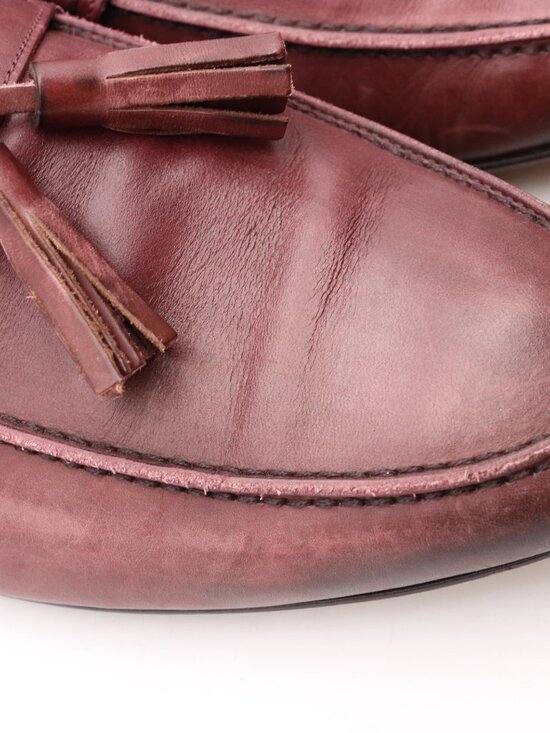 M. Gemi Tassel Loafer Men\'s Size EU 45 Slip On Burgundy Leather Shoes main image 12